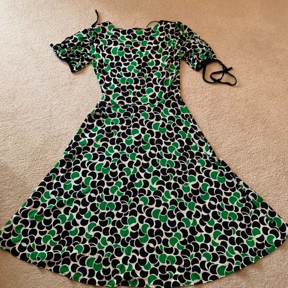 Green pattern summer dress - Picture 5 of 5